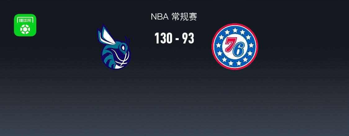 MK体育-NBA战报：黄蜂130-93轻取 76人取NBA3连胜，布兰登-米勒30+8+2